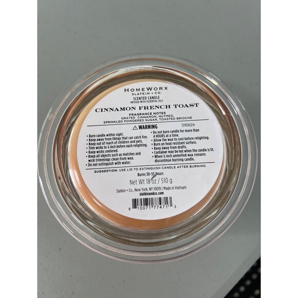 Homeworx By Harry Slatkin Cinnamon French Toast Scented Candle 18oz 4 Wick NEW - Picture 2 of 6